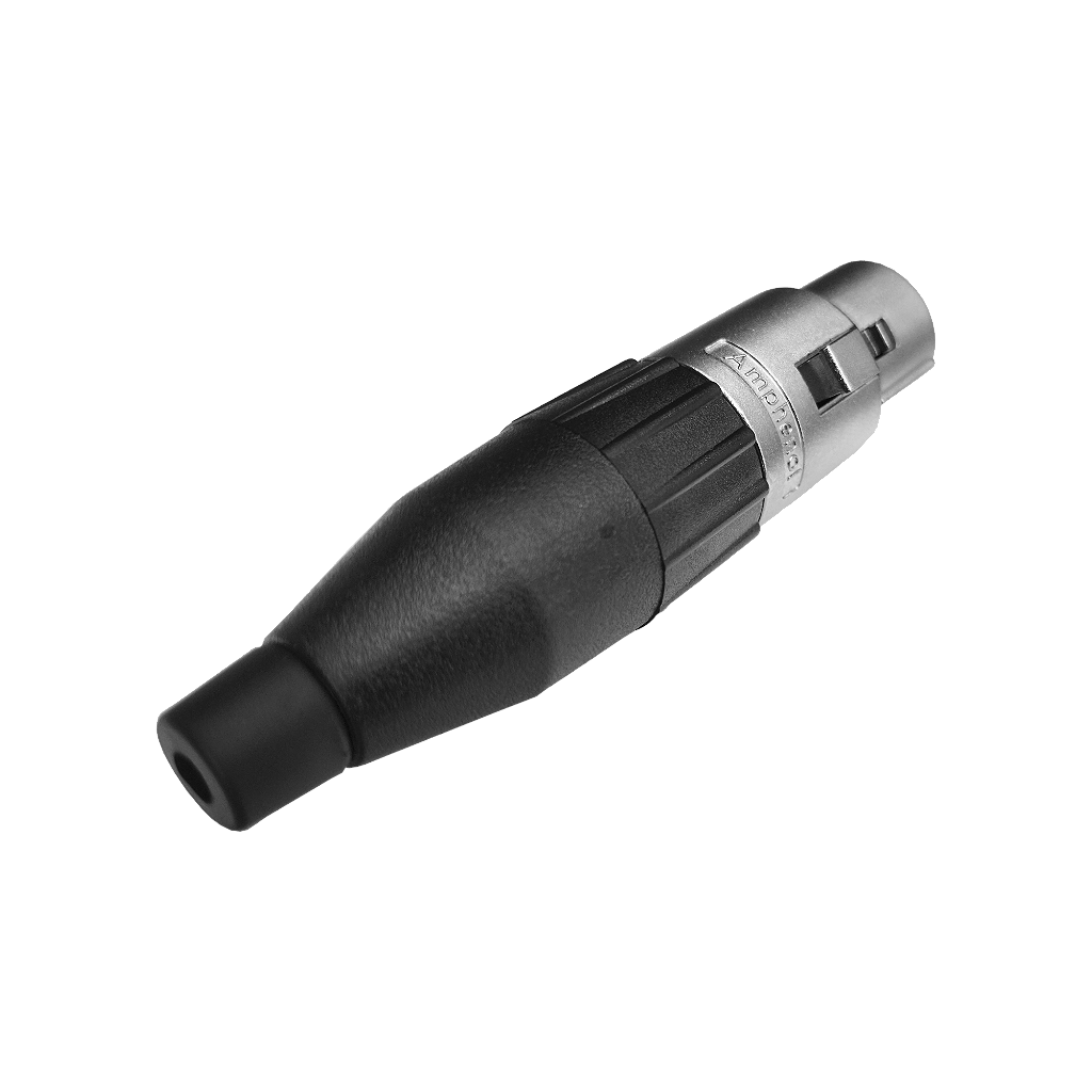 Conector XLR Fêmea Linha 3 Polos AC3F - Amphenol - CompreMais