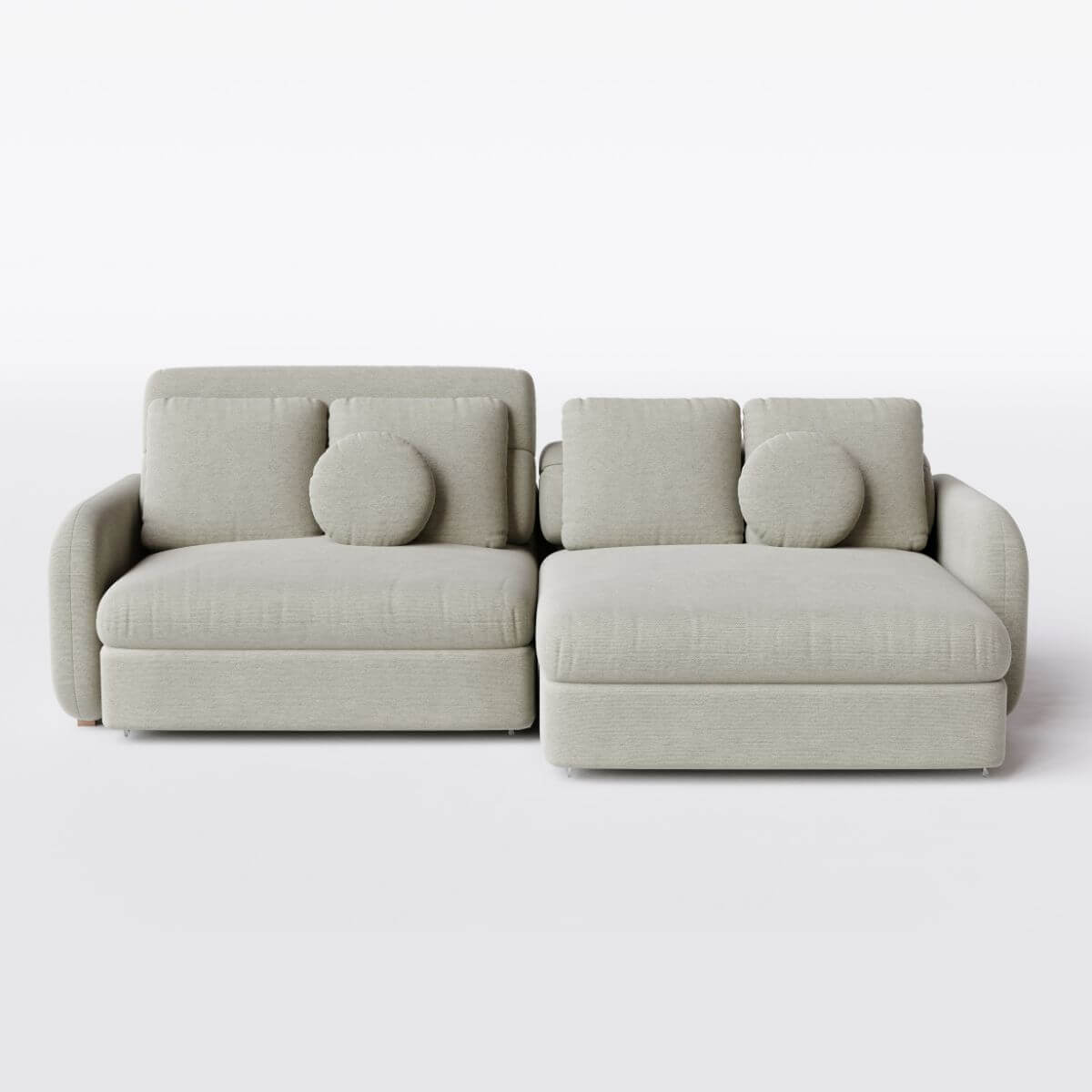 Sofá Denver 2,34m em Bouclé Alaska Bege Home Mobily* Home Mobily Móveis