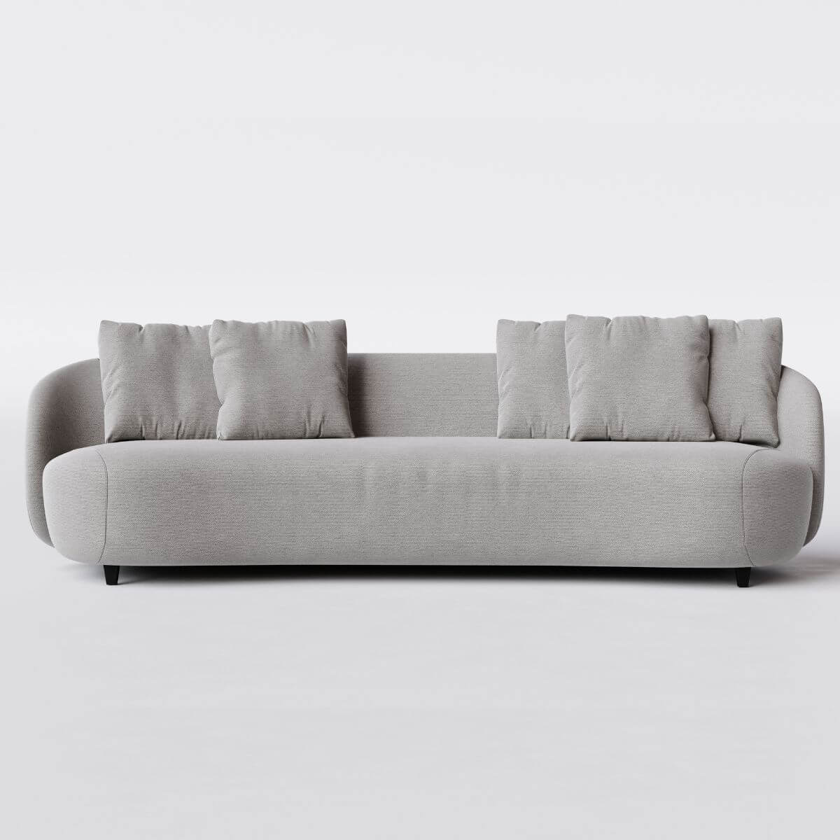 ①ソファ　 macomoco Sofá 6 Lugares com Chaise Lado Esquerdo Mônaco 330 cm - Linho