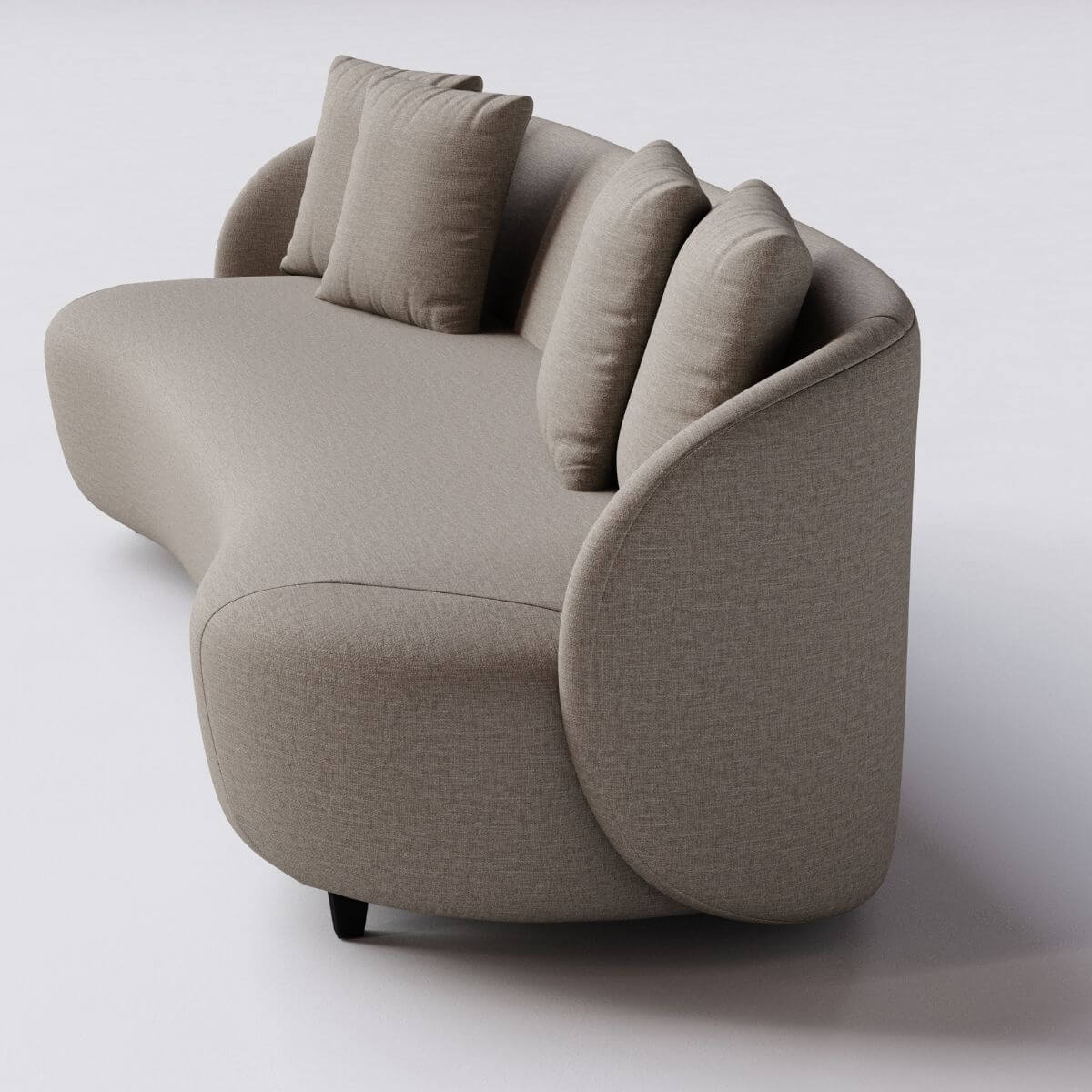 Sofá Living Fixo Mônaco 1,80m Chenille Castor - Home Mobily Móveis
