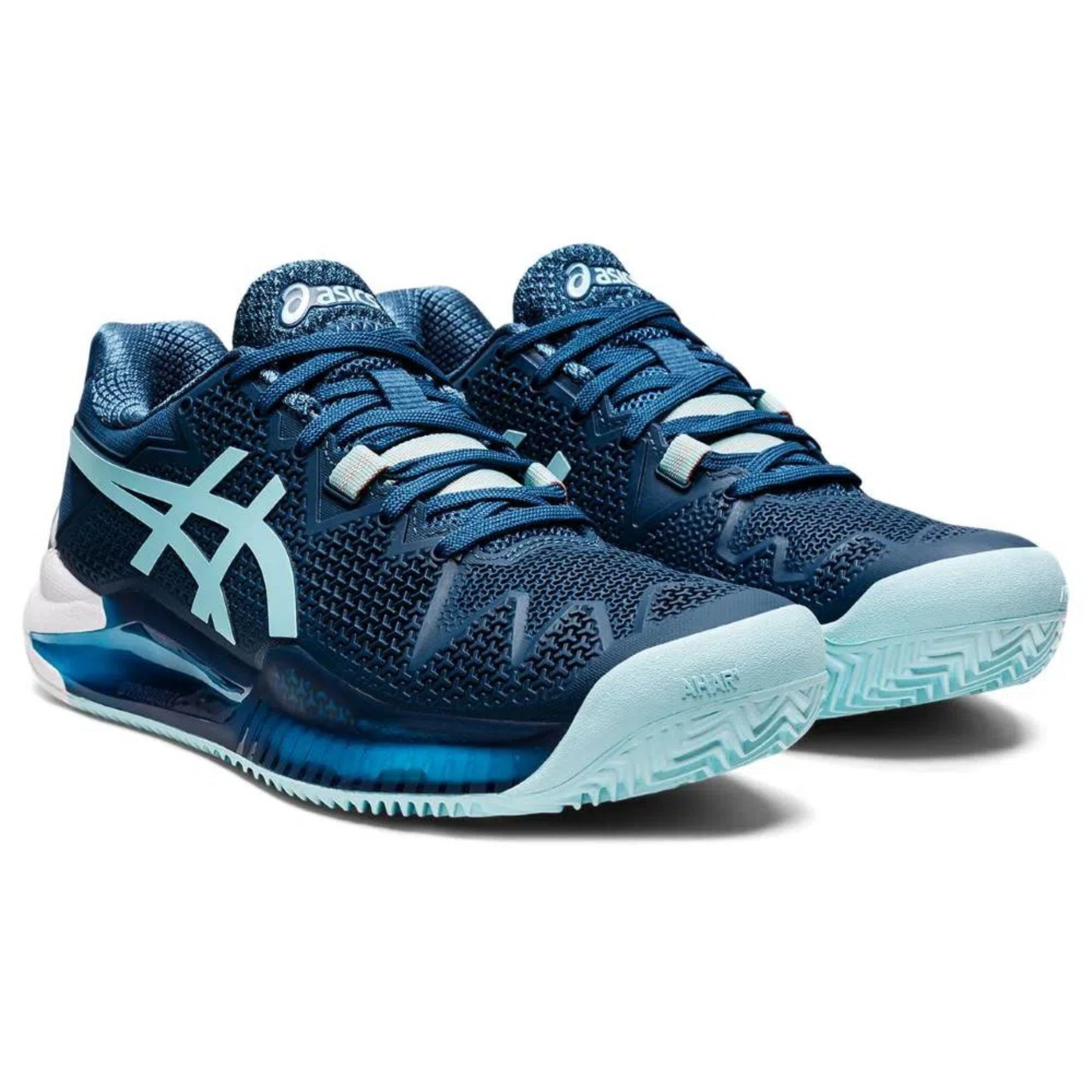 Tênis Asics Gel-Resolution 8 Clay - Feminino – Azul - Favorita Padel