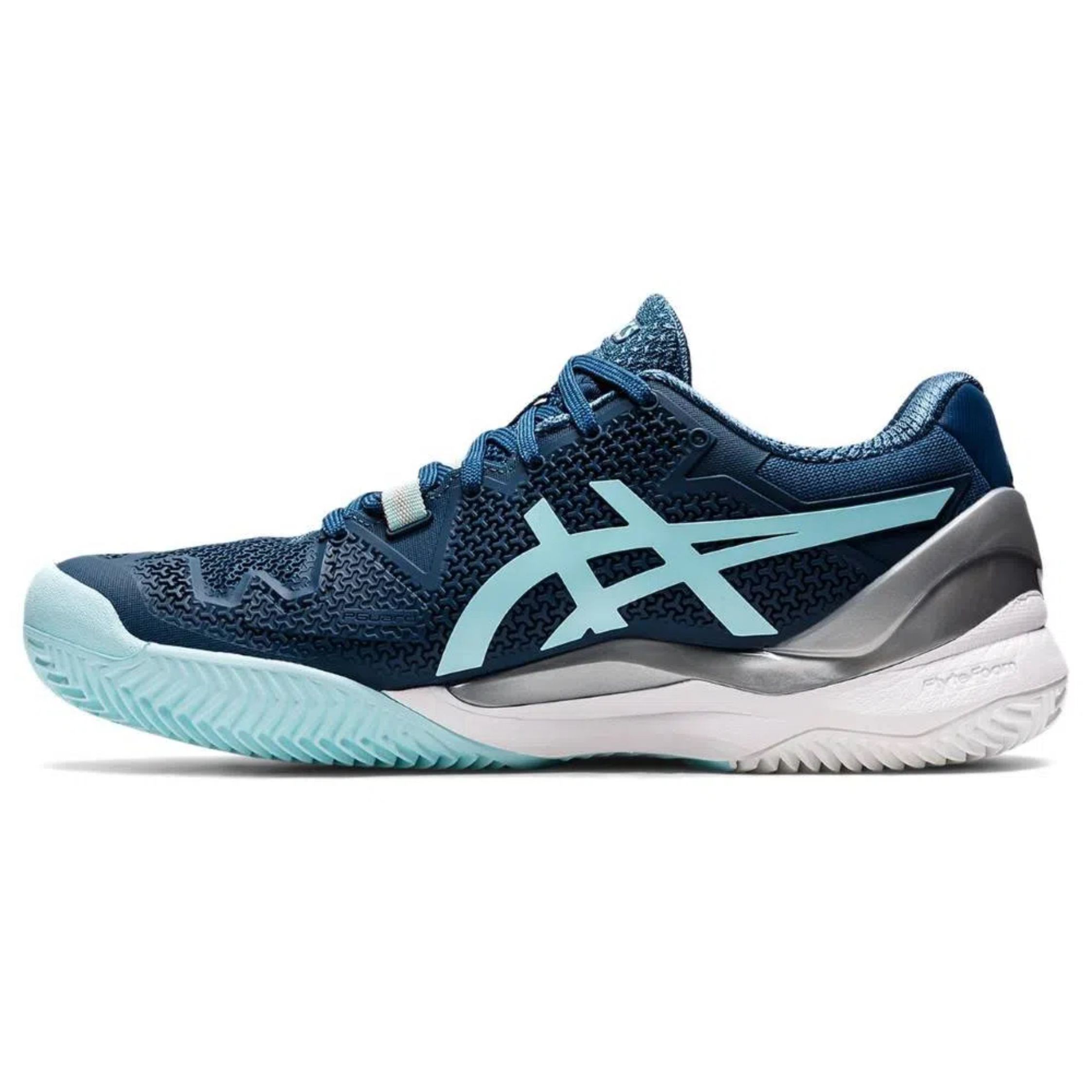 Tênis Asics Gel-Resolution 8 Clay - Feminino – Azul - Favorita Padel