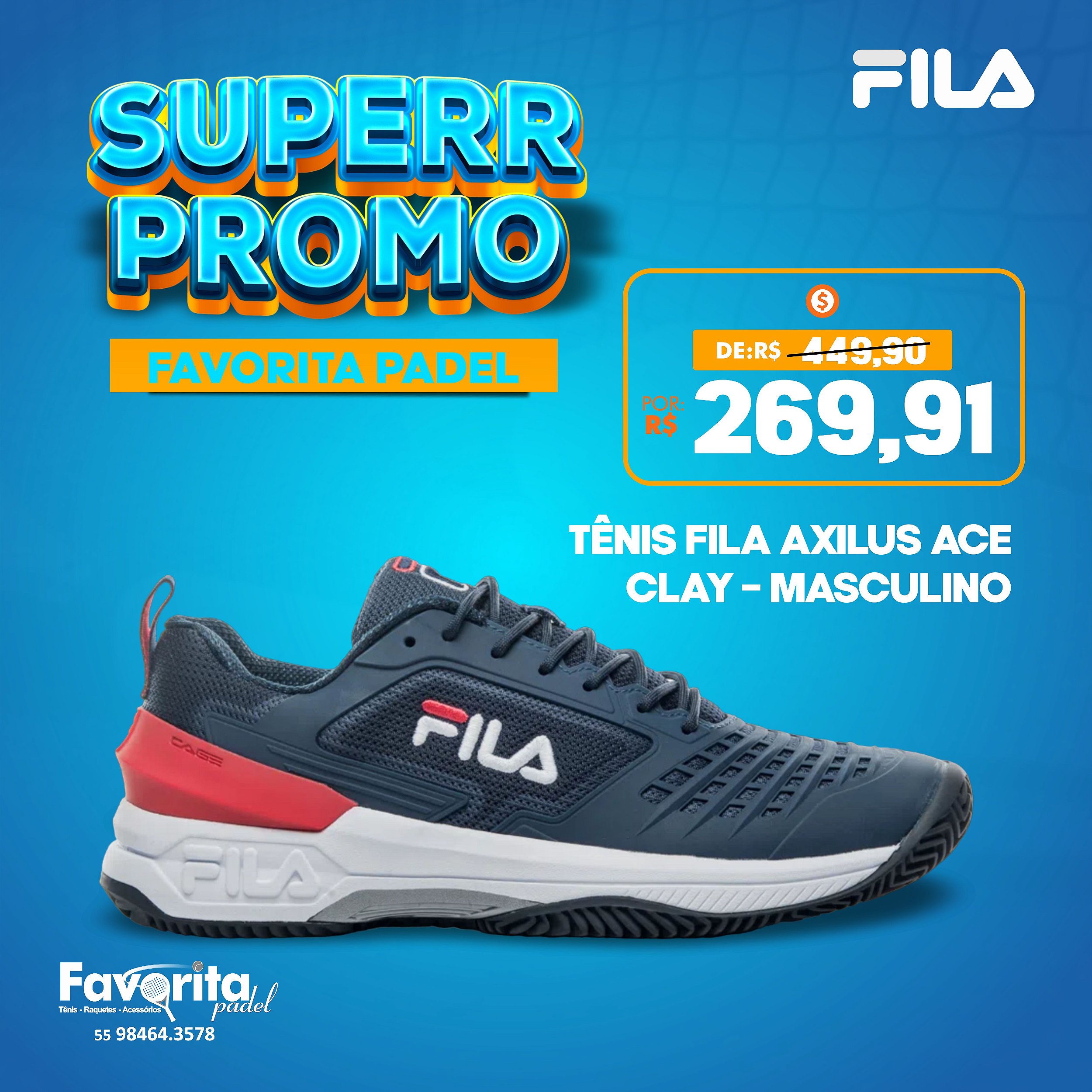 Tenis fila clearance azul e verde