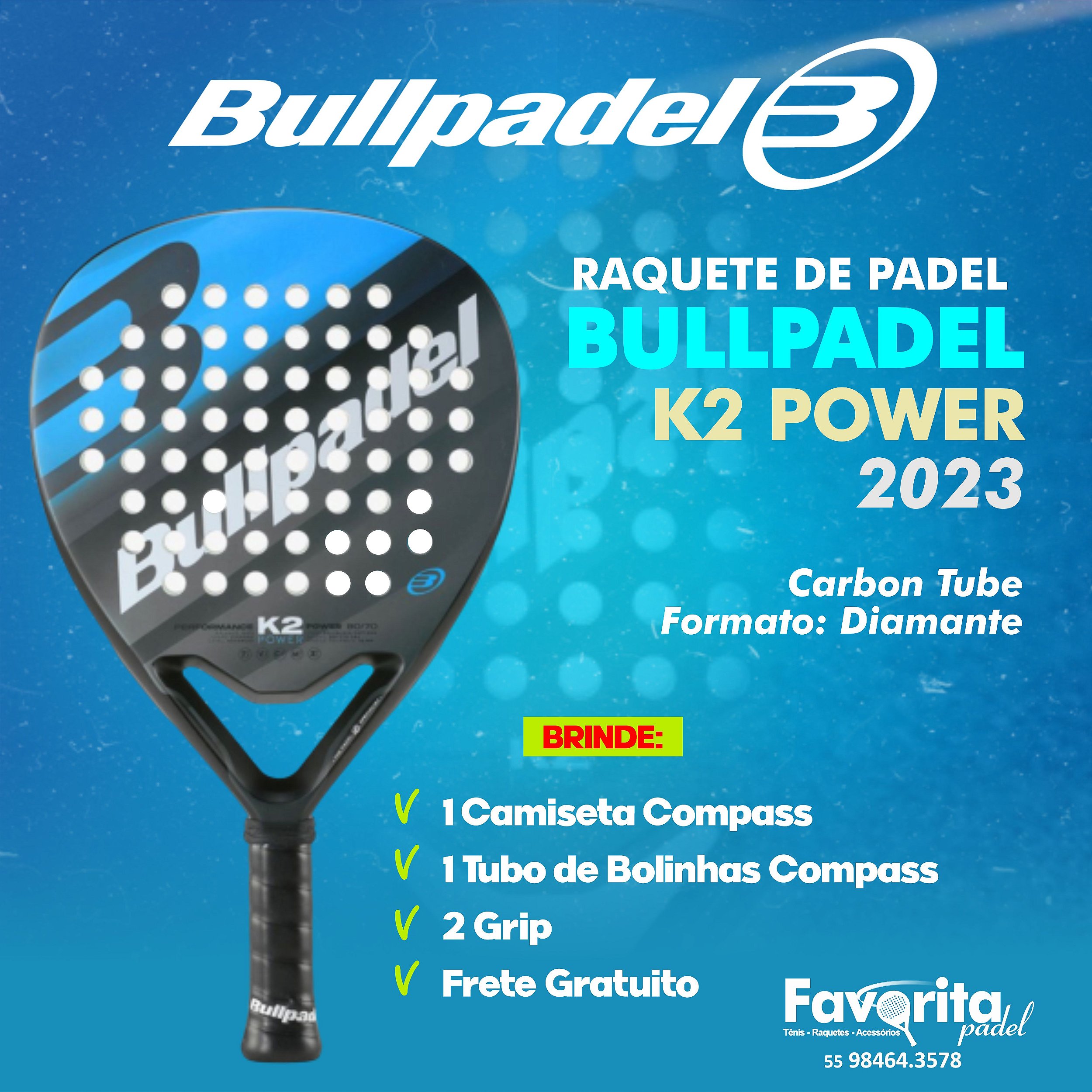 Raquete de Padel Bullpadel K2 Power Favorita Padel