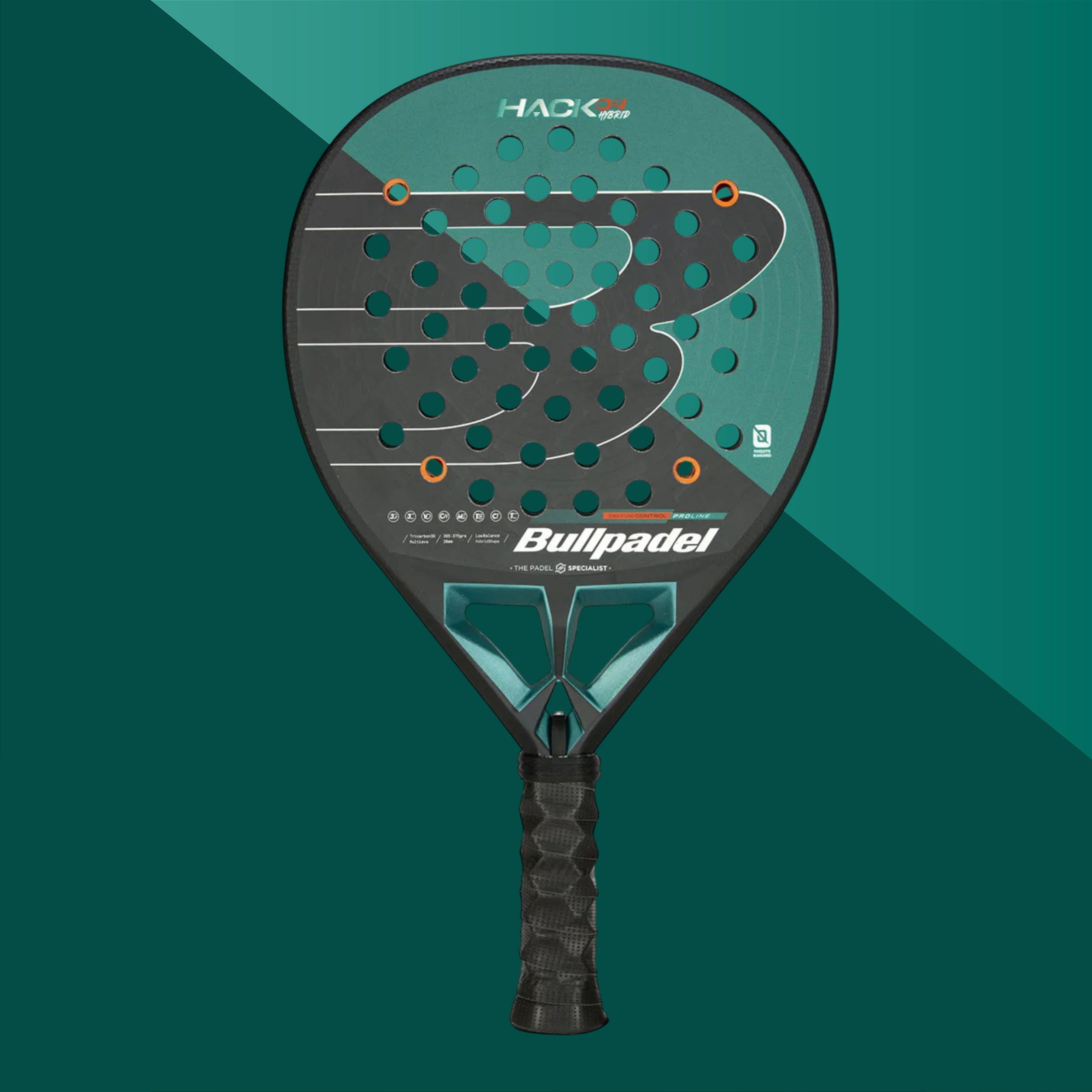 Raquete Padel Bullpadel Hack 04 Hybrid 2025 Carbono 18k - Paquito