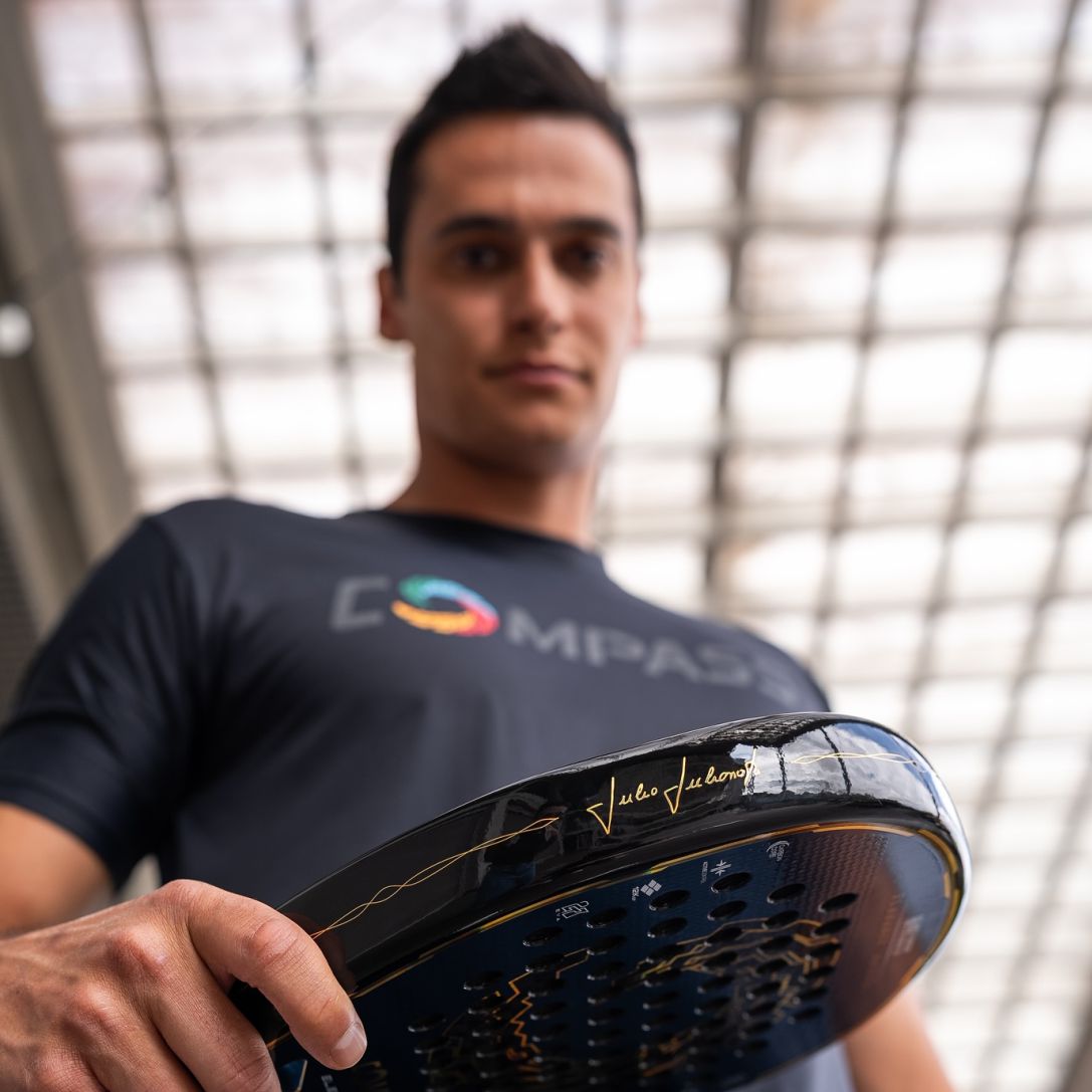 Raquete de Padel Compass Elegancy JJ 12k 2025 - Júlio Julianoti