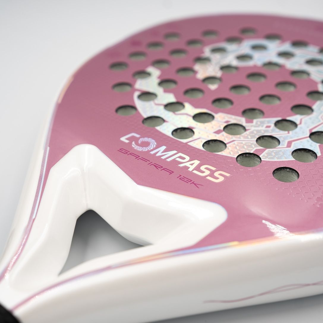 Raquete de Padel Compass Safira 12k 2025 - Favorita Padel