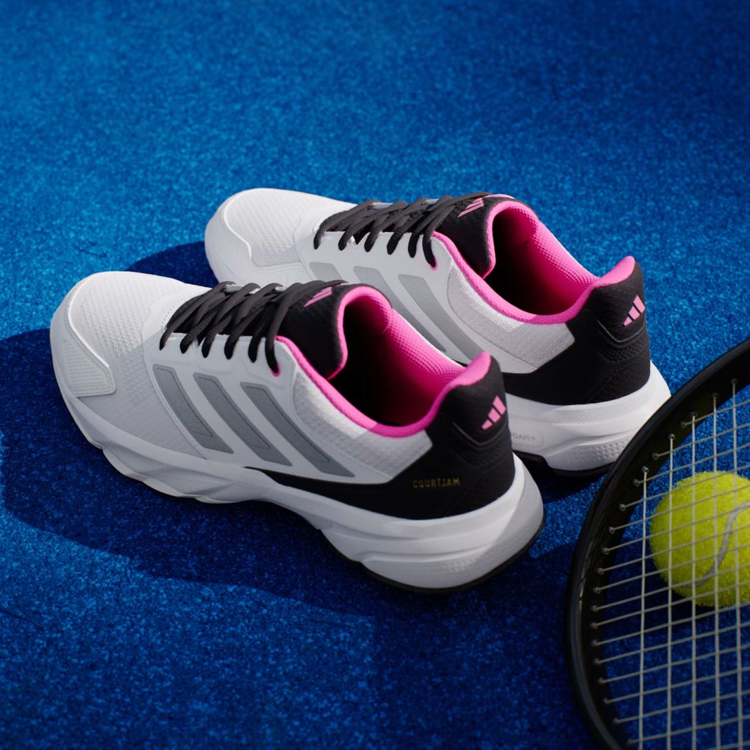 Tênis Adidas Courtjam Control 3 – Masculino Cloud White / Silver