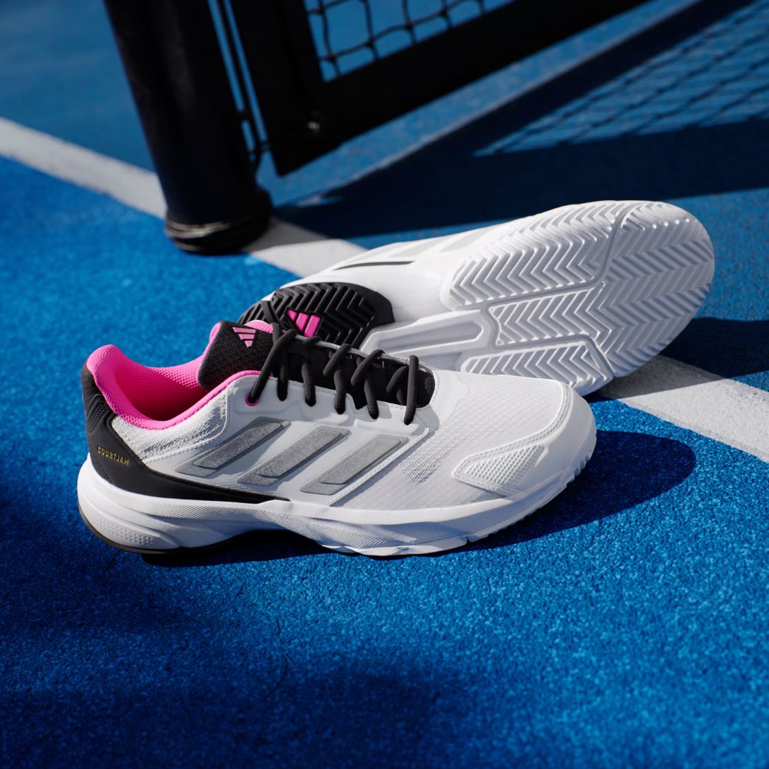 レア‼️ JUNHO THE Moment フーディ Tênis Adidas Courtjam Control 3 – Masculino Cloud White / Silver