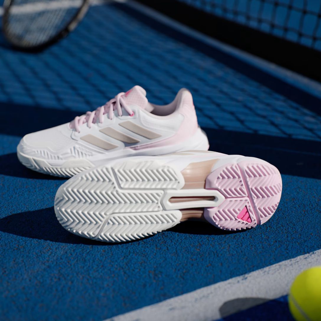 Tênis Adidas Courtjam Control 3 – Feminino Cloud White / Silver