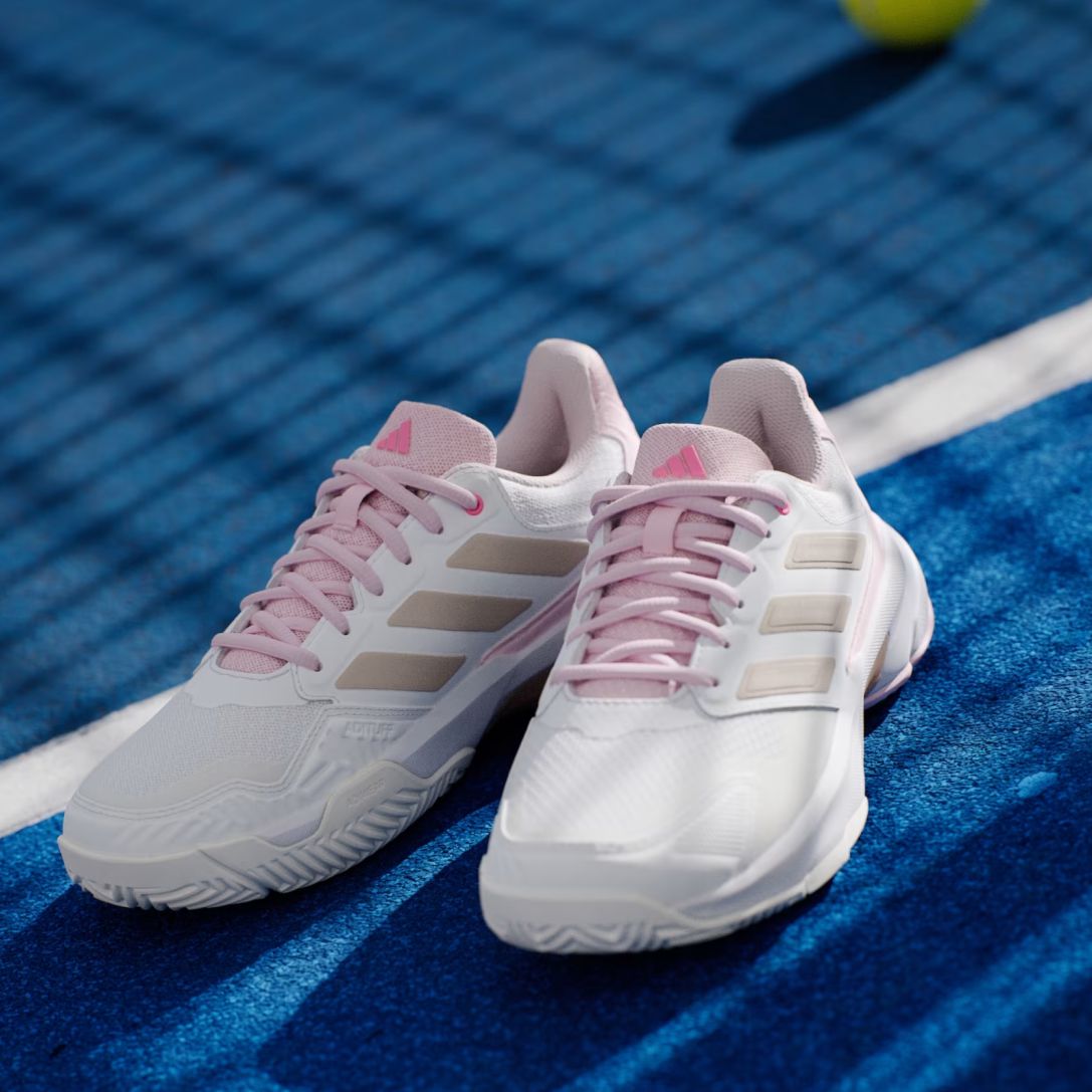 Tênis Adidas Courtjam Control 3 – Feminino Cloud White / Silver