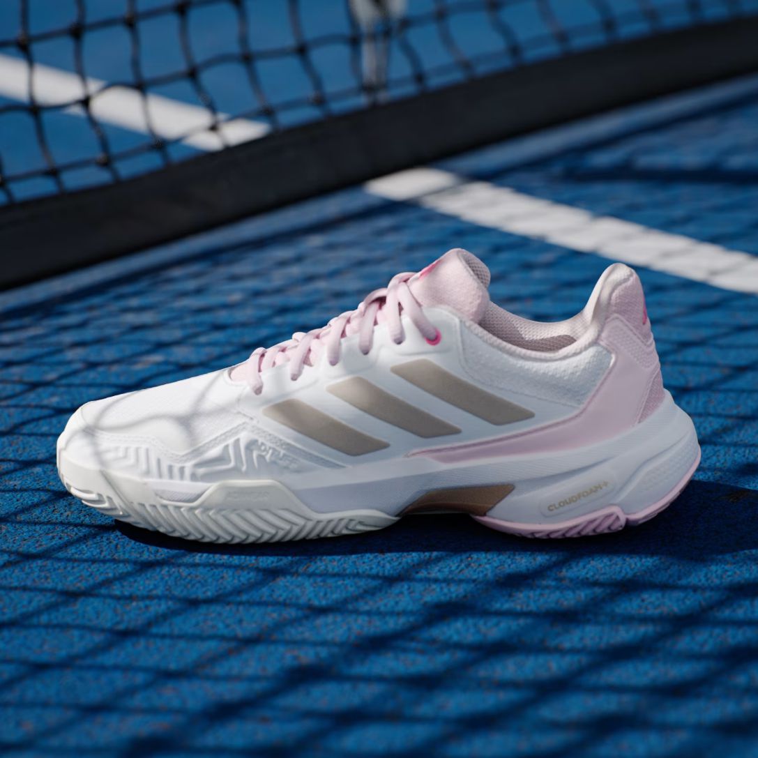 Tênis Adidas Courtjam Control 3 – Feminino Cloud White / Silver