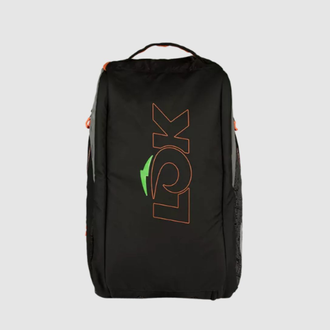 Raqueteira Lok MAXX GEN2 - Preta, cinza e laranja - Favorita Padel