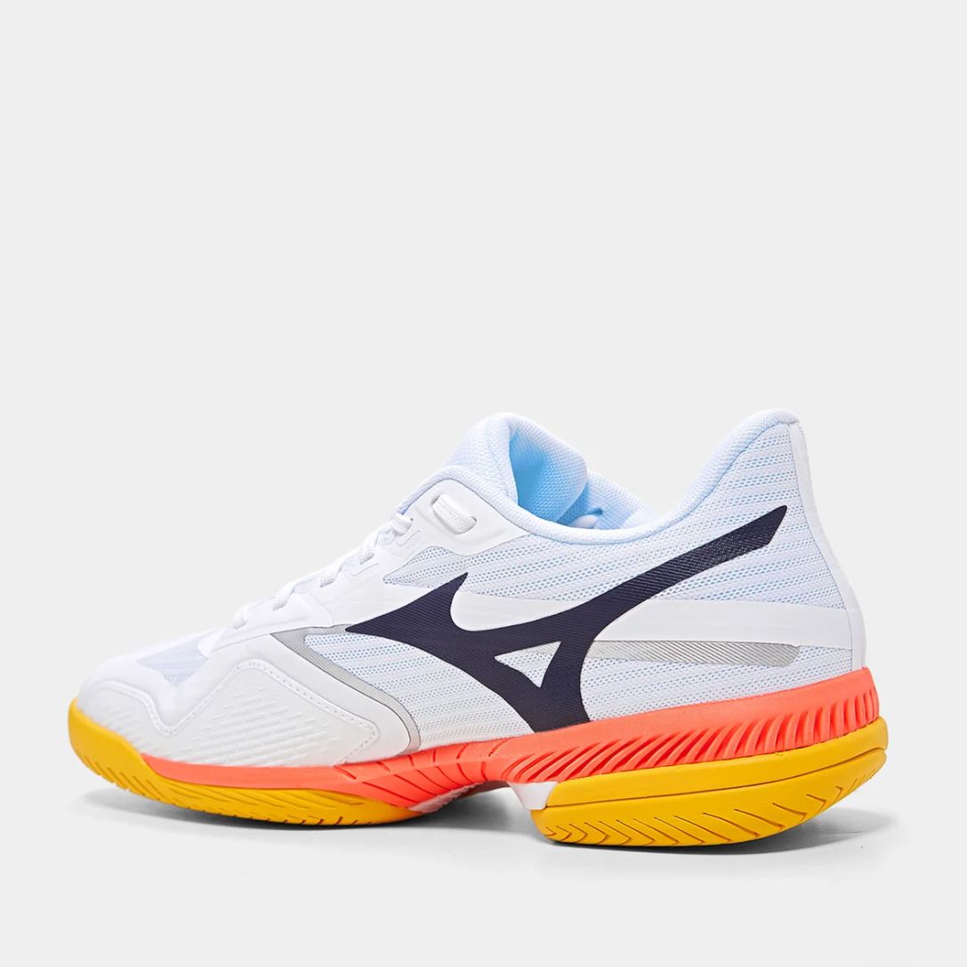 Tênis Mizuno Wave Exceed Court AC Masculino - Branco+Laranja