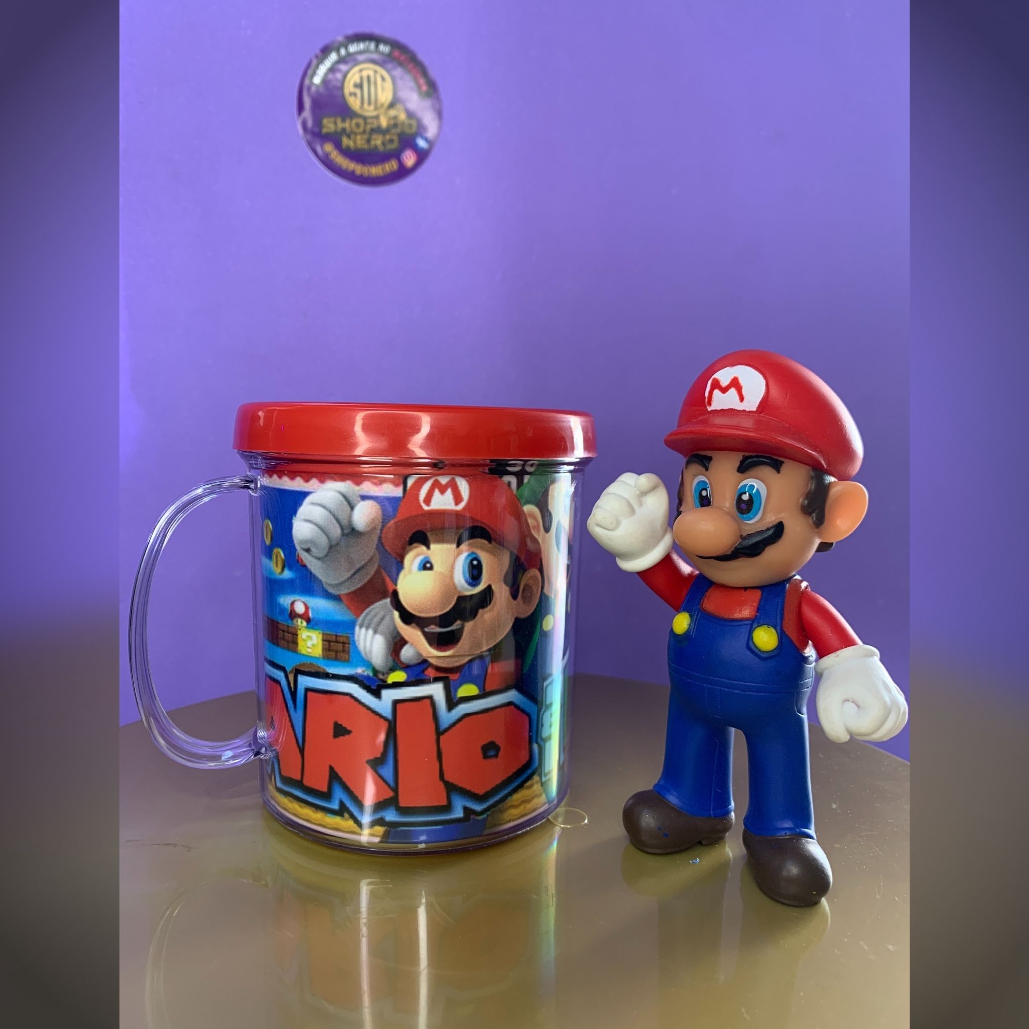 Caneca/Copo Super Mario Bros Resina 3D Jogo Mario