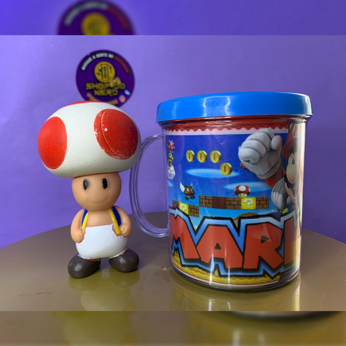 Caneca/Copo Super Mario Bros Resina 3D Jogo Mario