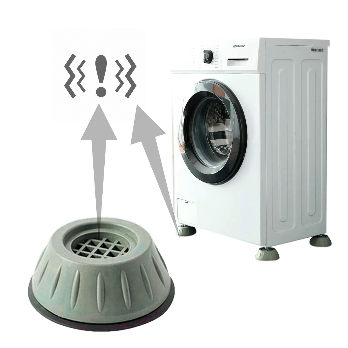 Suporte Pé Maquina Lavar Roupa Cancelamento Ruído 4 PCS - Trik Trak  Utilidades - Tudo para seu lar!