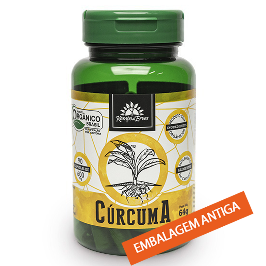 Cúrcuma Orgânica Em Cápsula Vegetal 600mg 90cps Kampo de Ervas - 100% ...