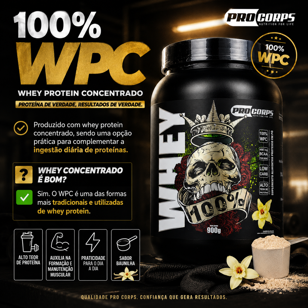 Whey 100% Concentrado da Pro Corps