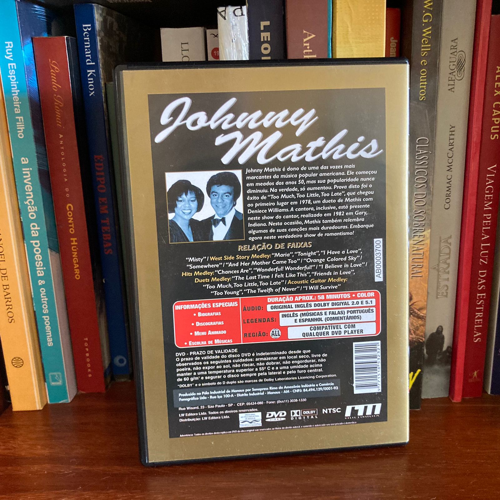 DVD: Johnny Mathis - Usado - Pouso Cultural