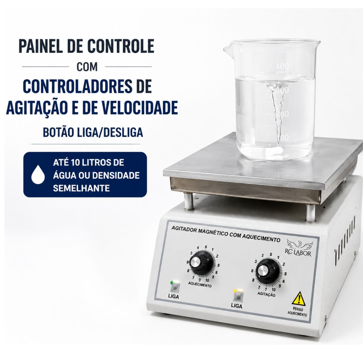 Flashlab Water Agitador Magnético Com Aquecimento - FLASHLAB COMÉRCIO E SERVIÇOS LTDA