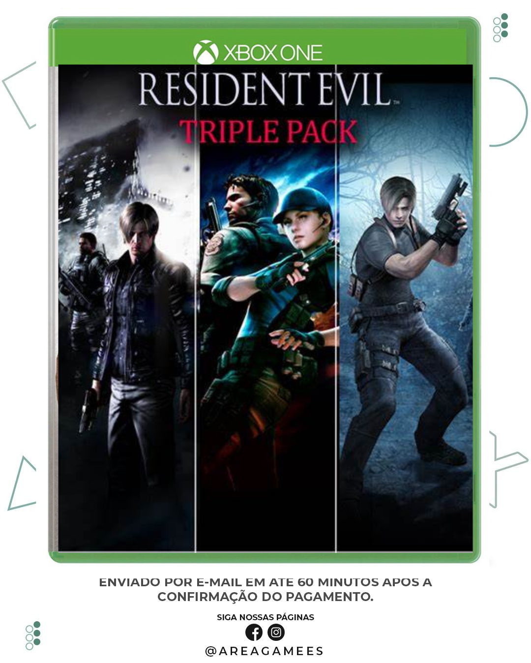 Pacote Triplo Resident Evil - Xbox - Área games