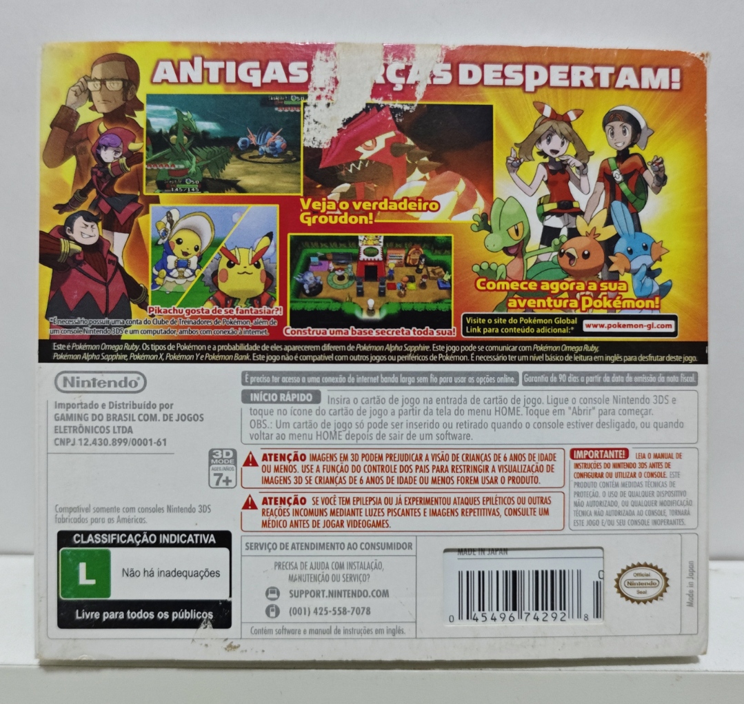 Pokemon Omega Ruby - Nintendo 3DS - Semi-Novo - Carvalho Games