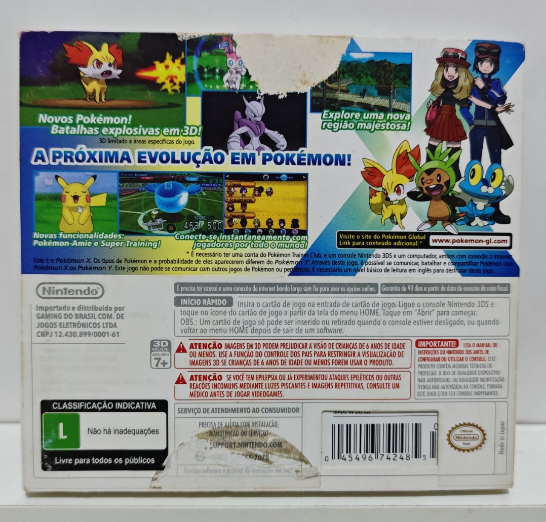 Pokémon X - Nintendo 3DS - Semi-Novo - Carvalho Games