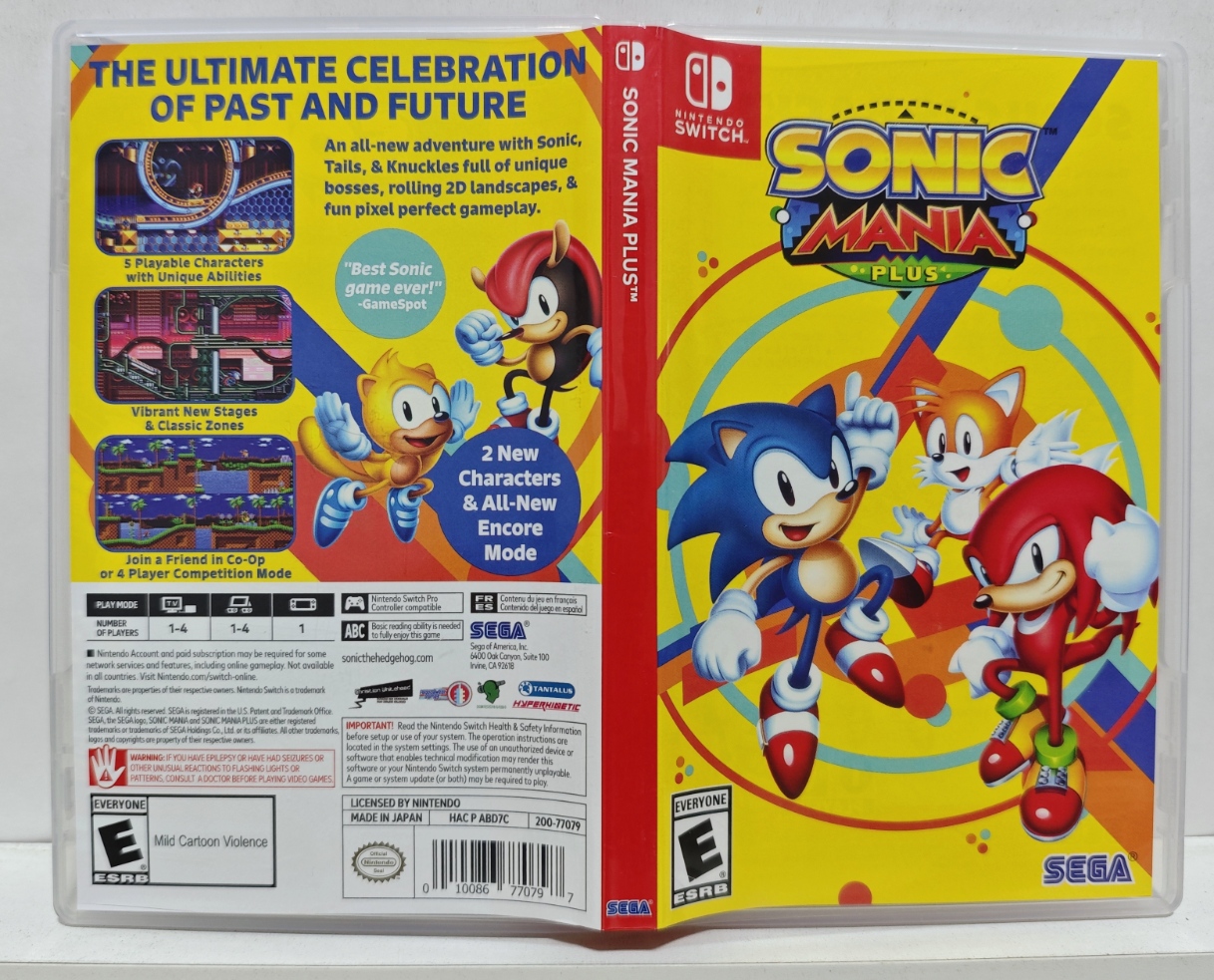 Sonic Mania Plus - Nintendo Switch - Semi-Novo - Carvalho Games