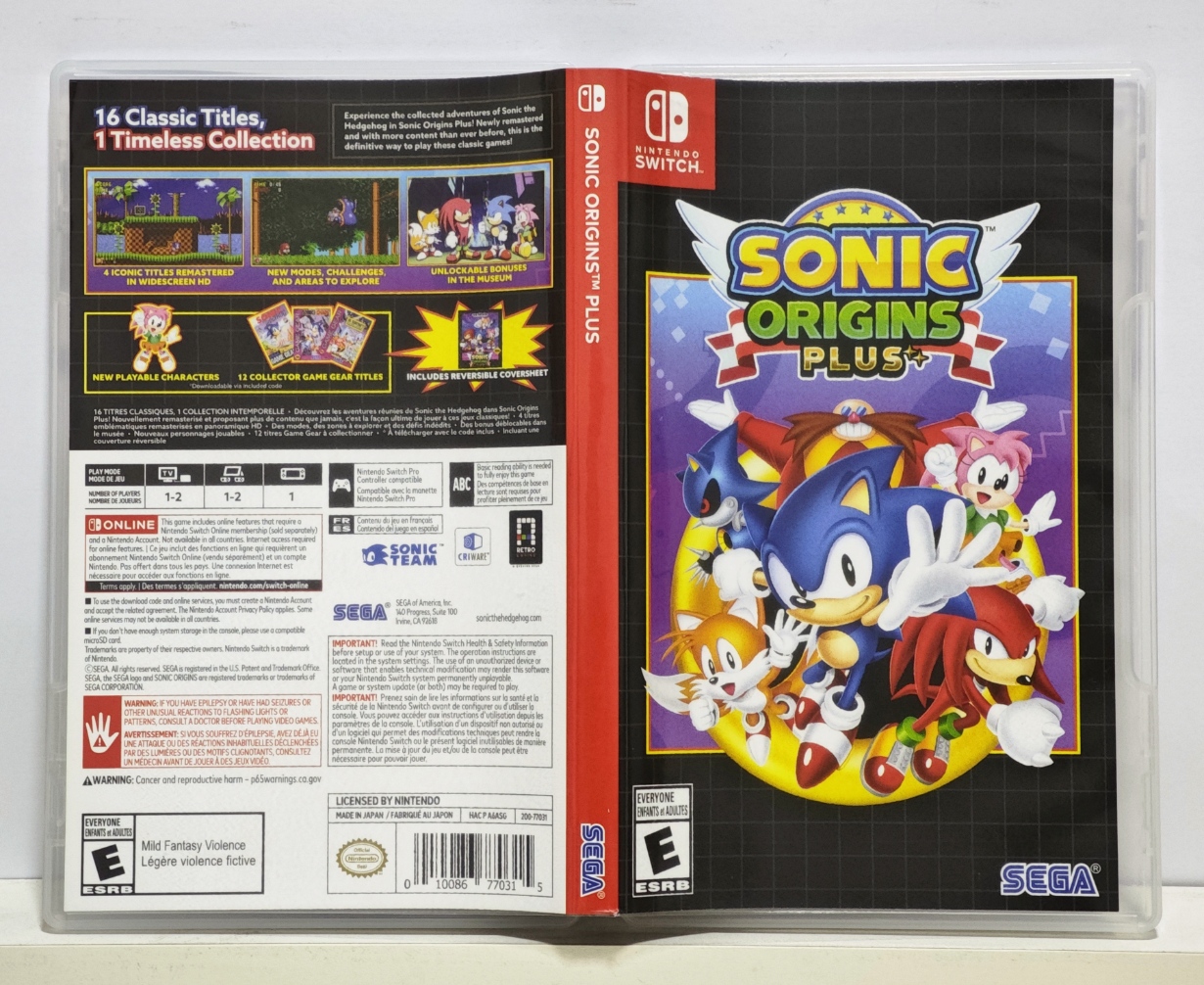 Sonic Origins Plus - Nintendo Switch - Semi-Novo - Carvalho Games