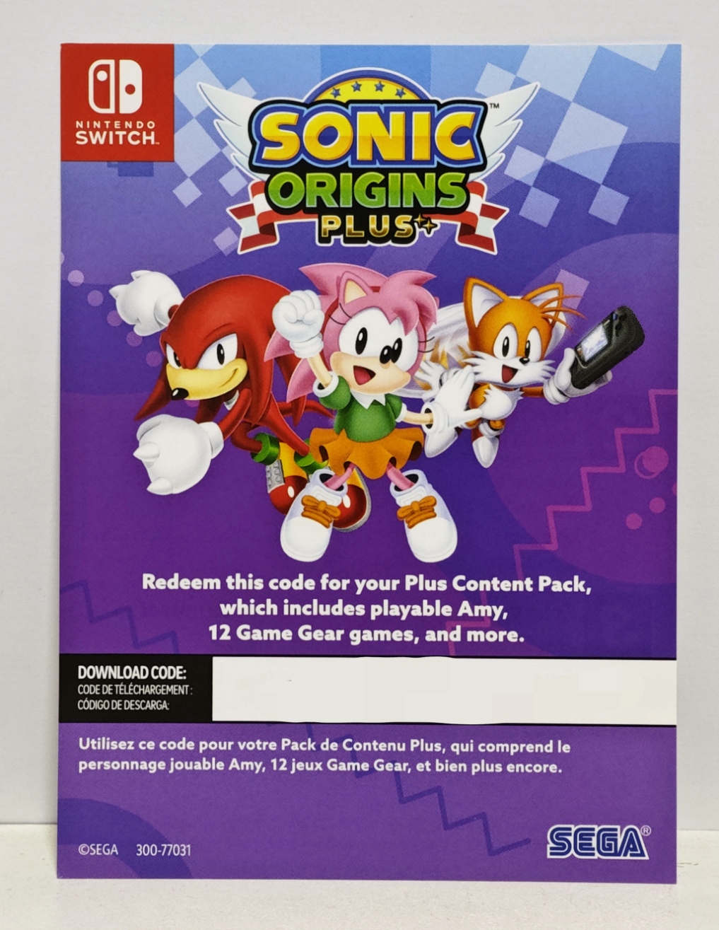 Sonic Origins Plus - Nintendo Switch - Semi-Novo - Carvalho Games