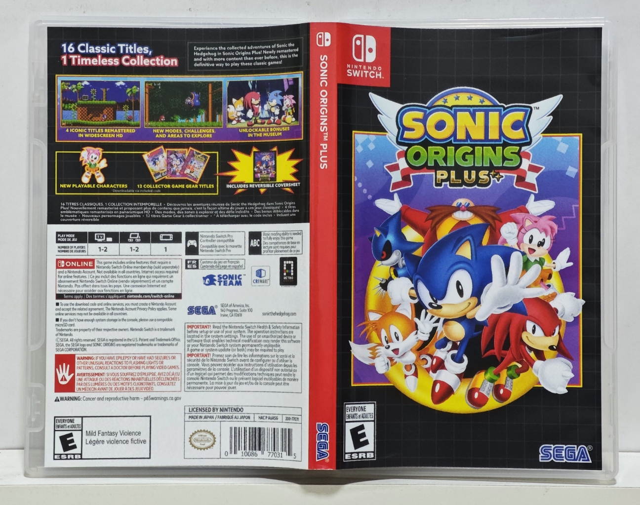Sonic Origins Plus+ 限定版 Switch 海外正規品 新品① Sonic Origins