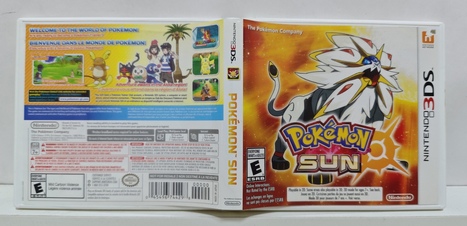 Pokemon Sun + Solgaleo Figure - Nintendo 3DS - Semi-Novo