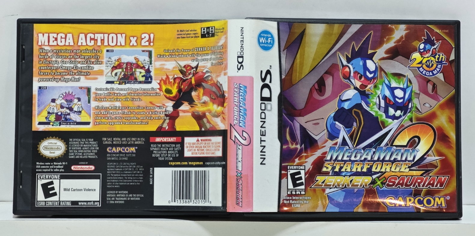 ヒーロー② Mega Man StarForce 2 Zerker X Saurian - Nintendo DS - Semi-Novo