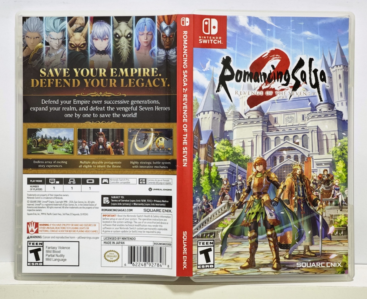 Romancing Saga 2 Revenge Of The Seven - Nintendo Switch - Semi