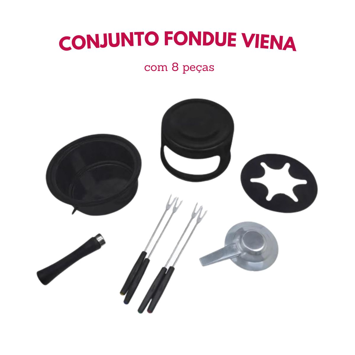 Kit Serviço Para Fondue Viena 8 Peças DECASASUL