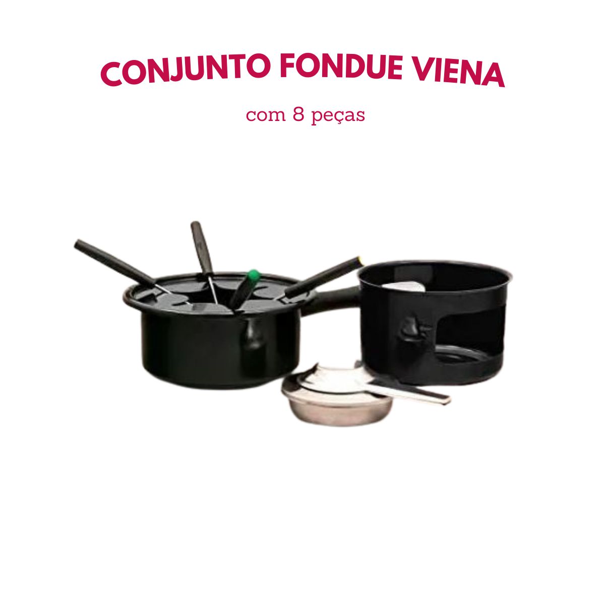 Kit Serviço Para Fondue Viena 8 Peças DECASASUL