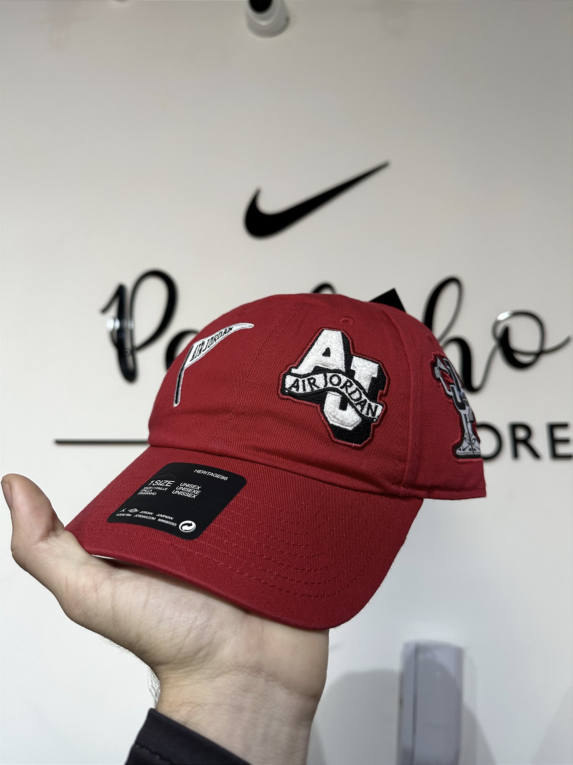 Boné nike Jordan exclusivo vermelho - Paulinho Store
