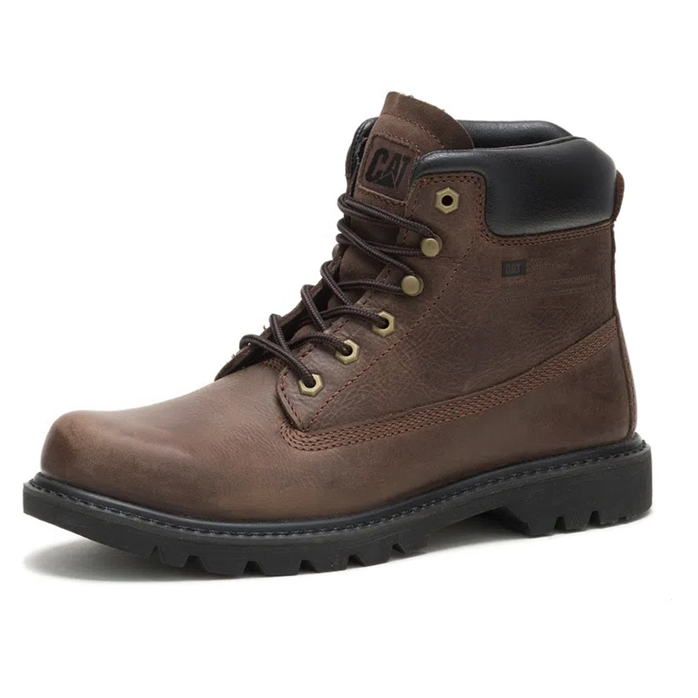 Bota Masculina Caterpillar em Couro Marrom