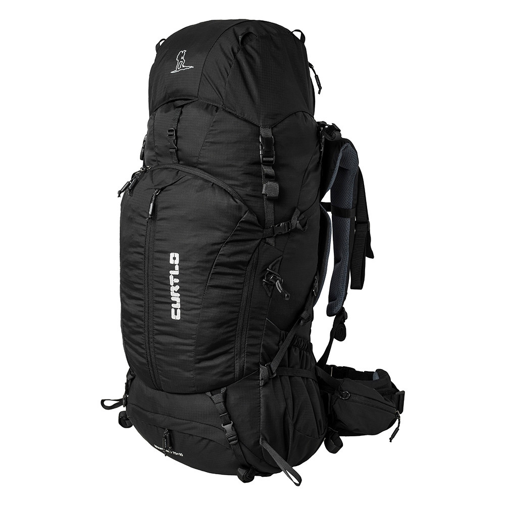 Mochila Curtlo Mountaineer Hs 80 Litros Preto - Viajante Moderno