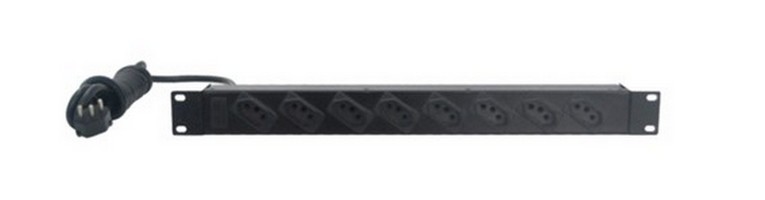 Régua Calha PDU Tomadas Padrão NBR 14136 Com Fusível, Modelo 19 ...