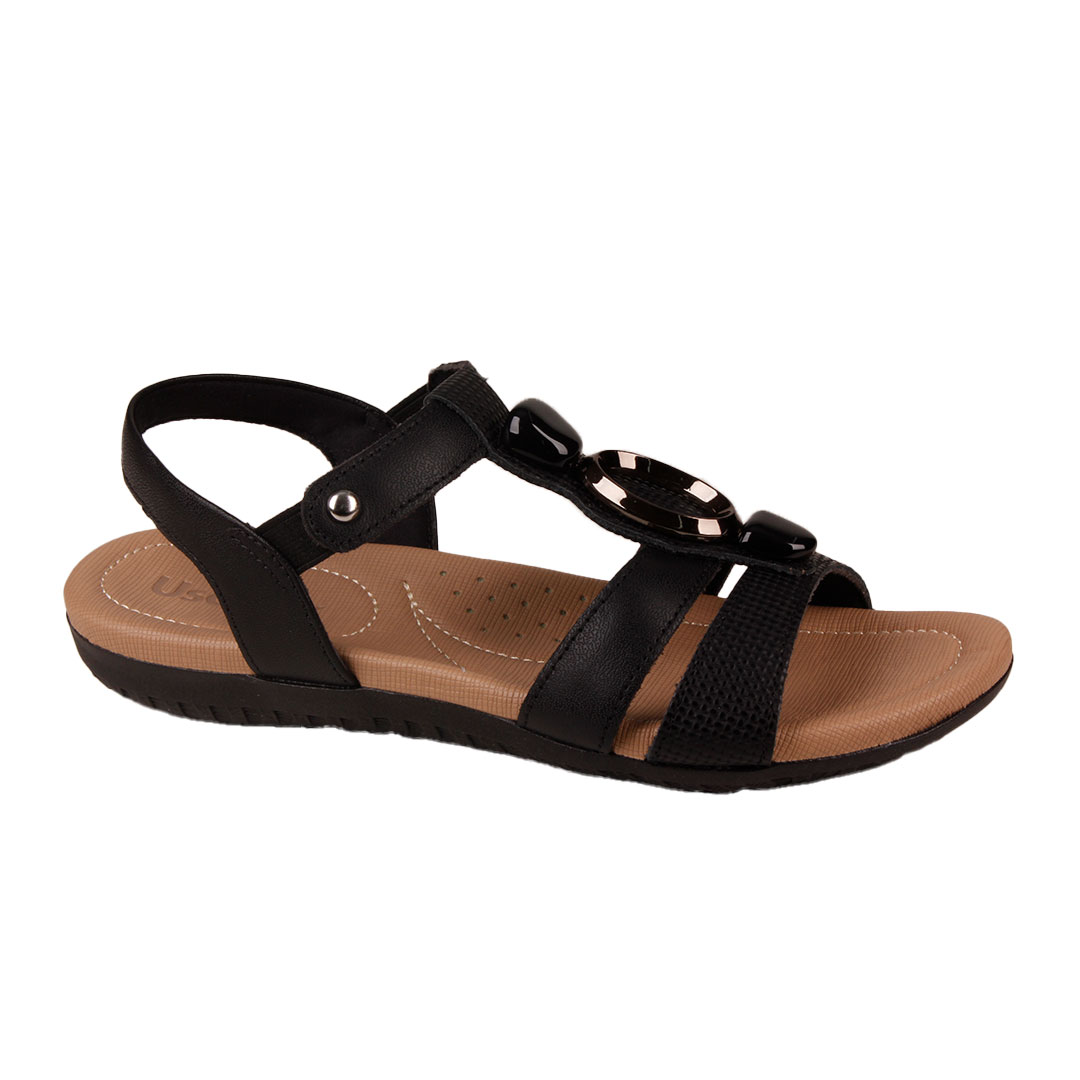 Sandália Feminina Rasteira Ortopédica Usaflex R1879 Malibu