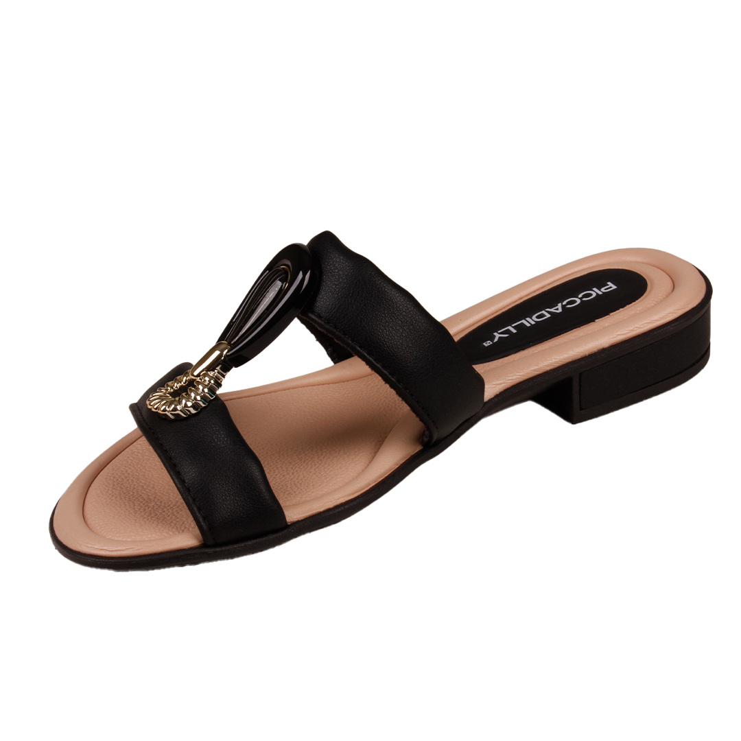 Tamanco Rasteiro Feminino Casual Piccadilly 590041 - Becker Calçados