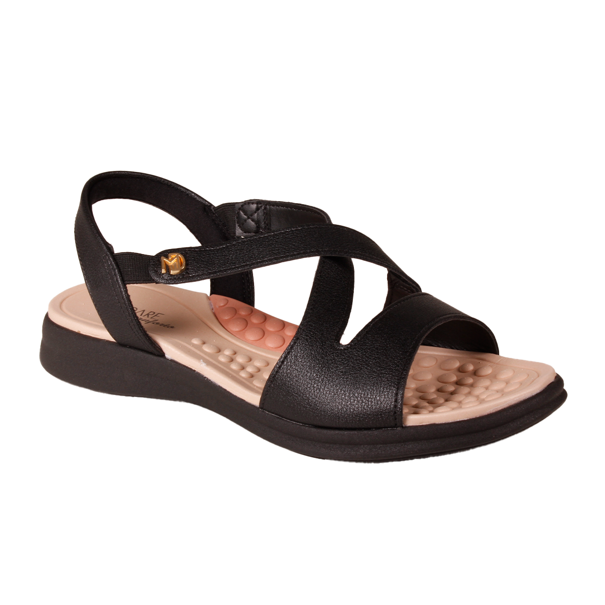 y414185　レディース　BLK M Sandália Mississipi de Salto Bloco Preta - Loja Oficial Mississipi