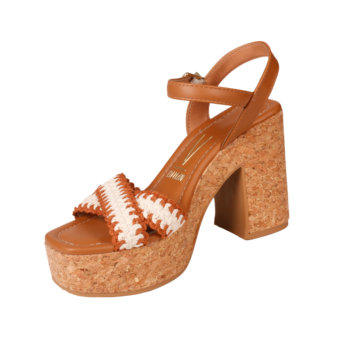 けいこ Sandália Salto Bloco Plataforma Conforto Feminino Vizzano 6541102