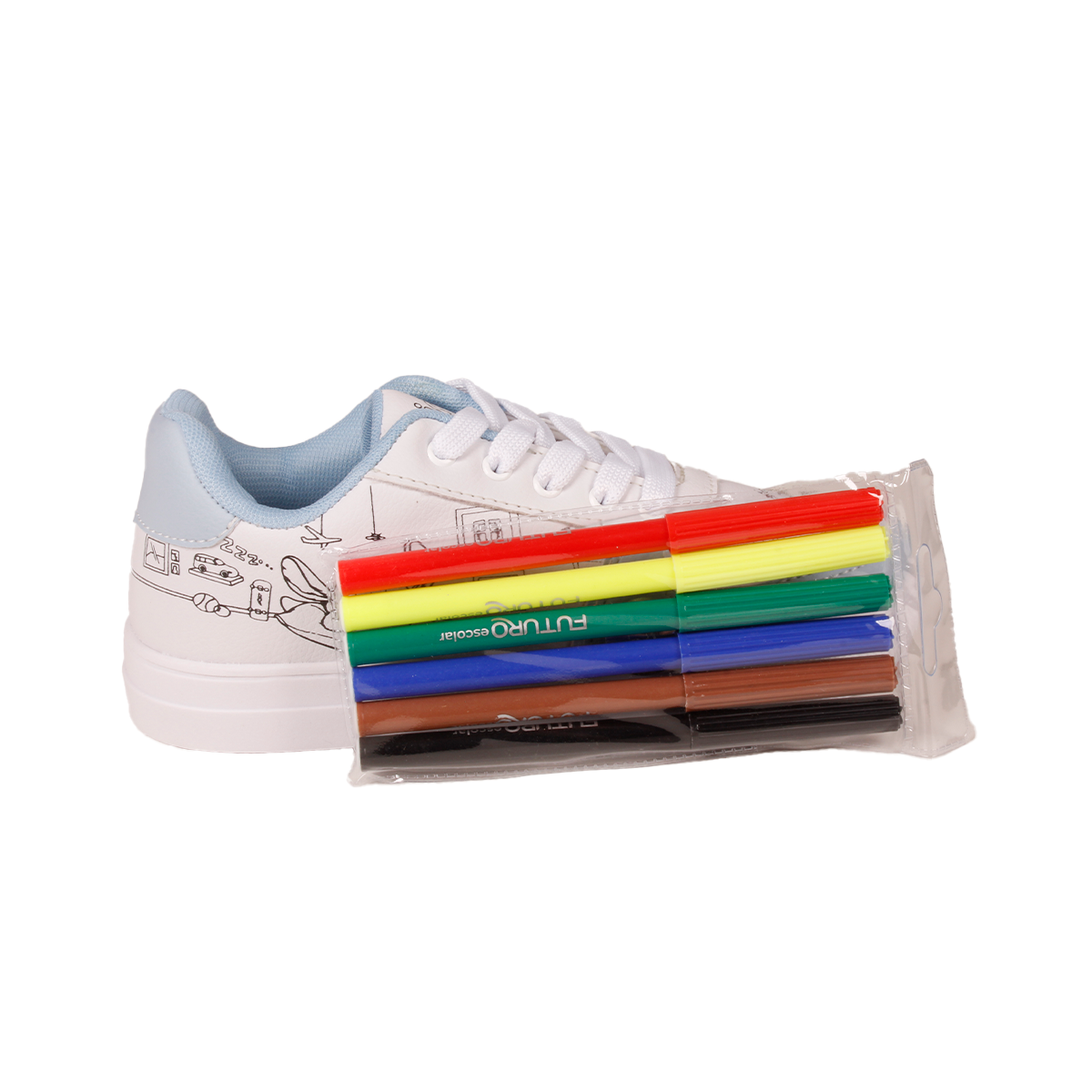 Tênis Casual Colorir Conforto Menina Slink Ai45-1100 Stitch