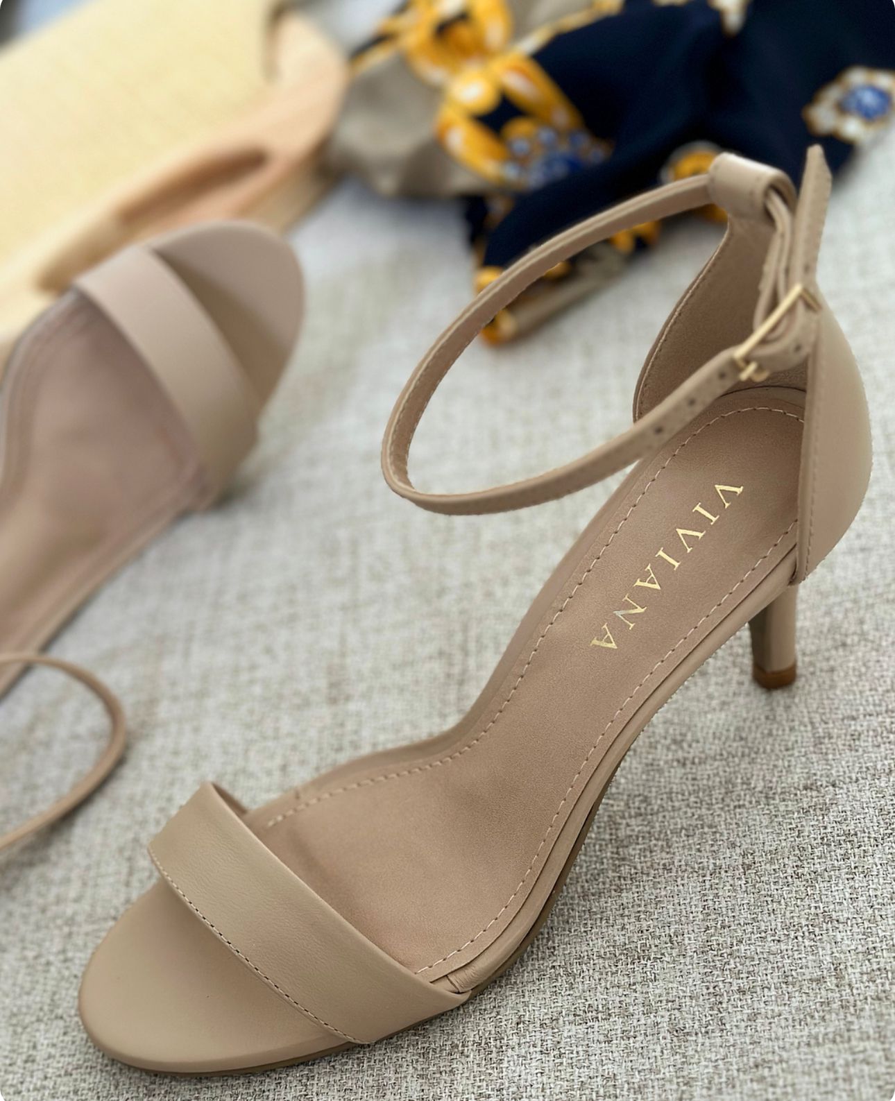 Sandália Nude Claire - Viviana Calçados | Bolsas, Sapatos