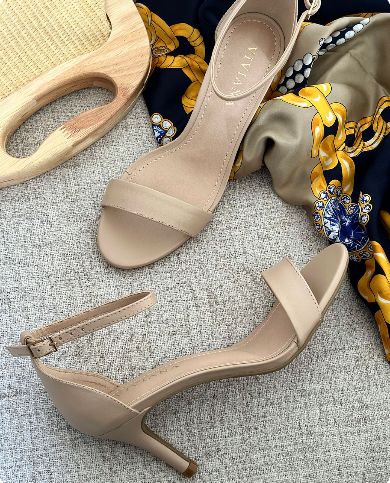 Sandália Nude Claire - Viviana Calçados | Bolsas, Sapatos