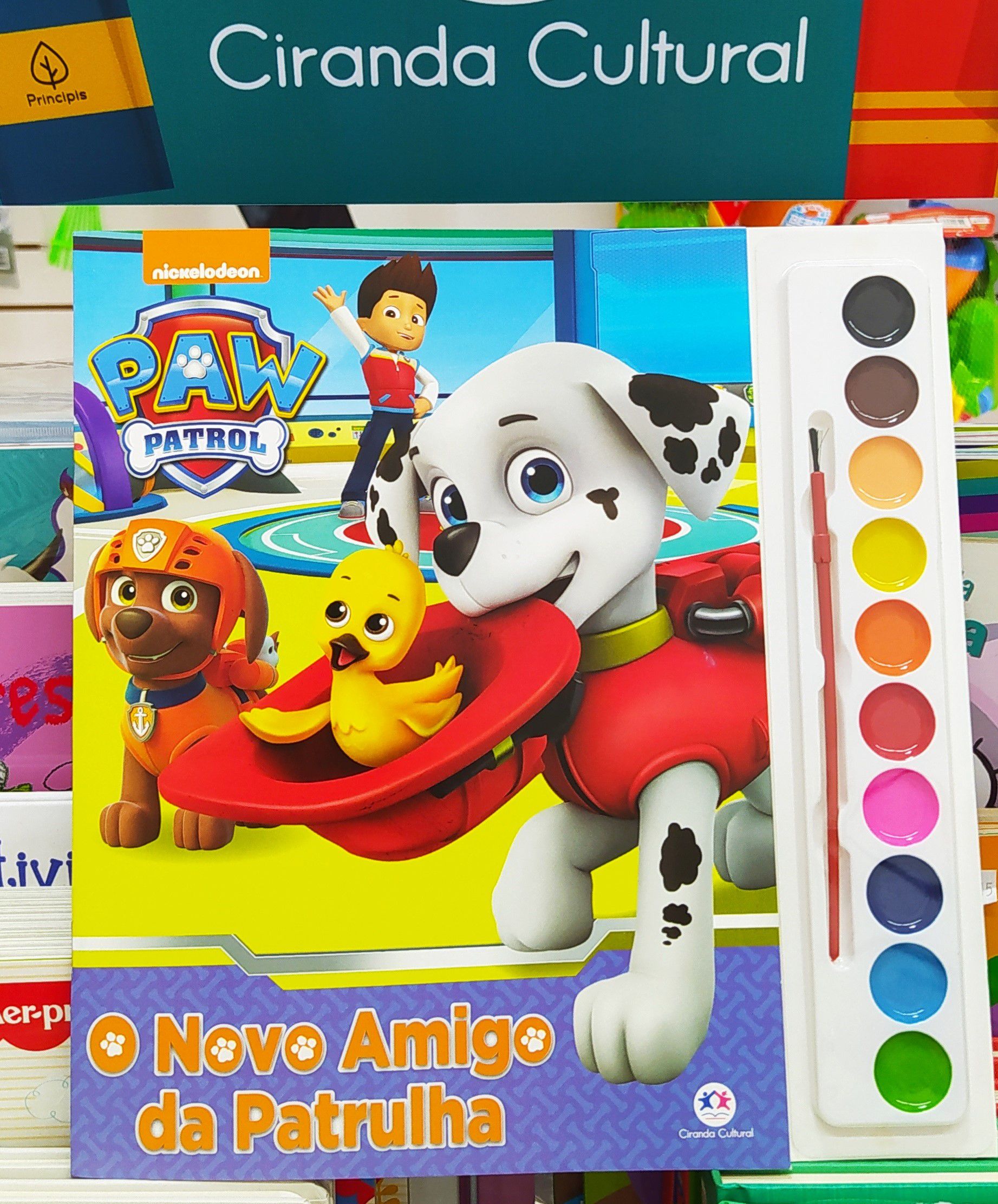 Livro Aquarela Para Pintar Patrulha Canina Paw Patrol