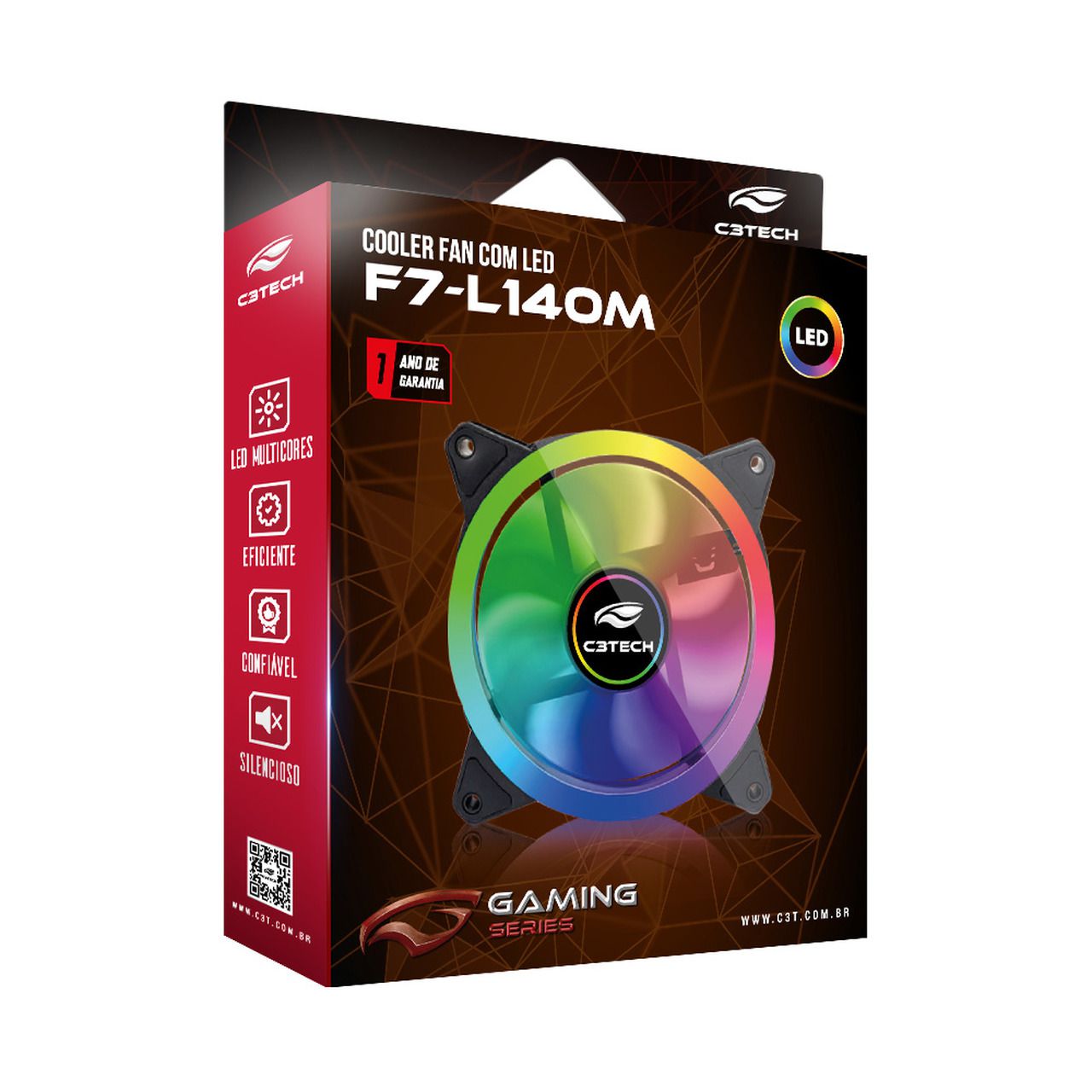 Cooler FAN C3 Tech com LED 7cores 120mm - F7-L140M - BS Informática ...